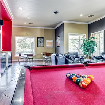 The Ridge at North Texas - Game room with pool table - University Housing Near Me - Denton, Texas The Ridge at North Texas - Game room with pool table - University Housing Near Me - Denton, Texas