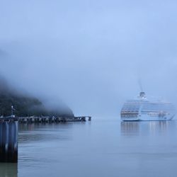 Drive About Car Rental - Cruise ship arrives on a misty morning