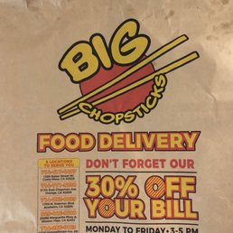 a bag of food