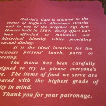 Gabriel's Gate - A little history - American Near Me - Buffalo, New York