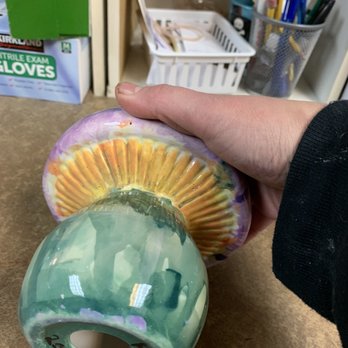 Art Attack - Mushroom for outdoor garden - Paint-Your-Own Pottery Near Me - Albuquerque, New Mexico