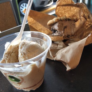 Sweet Cow - Single scoop of carrot Cale and a chocolate chip cookie sandwich with cookies and cream ice cream. - Ice Cream & Frozen Yogurt Near Me - Denver, Colorado Sweet Cow - Single scoop of carrot Cale and a chocolate chip cookie sandwich with cookies and cream ice cream. - Ice Cream & Frozen Yogurt Near Me - Denver, Colorado