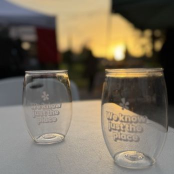 Christopher Cellars - Sunset with our plastic glasses from a yelp event at the this winery. Was alot of fun, and friend staf. Amazing sunset - Wine Tasting Room Near Me - Elk Grove, California