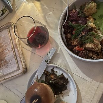 Barsha - I eat completely plant based but they have something for everyone: falafel slider, roasted cauliflower and eggplant were all great - Mediterranean Near Me - Hermosa Beach, California