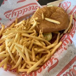 Freddy's Frozen Custard & Steakburgers - This is what you eat before you get a Signature Turtle Sundae!