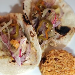 Sideways Kitchen - Chicken taco, we grilled the corn tortilla