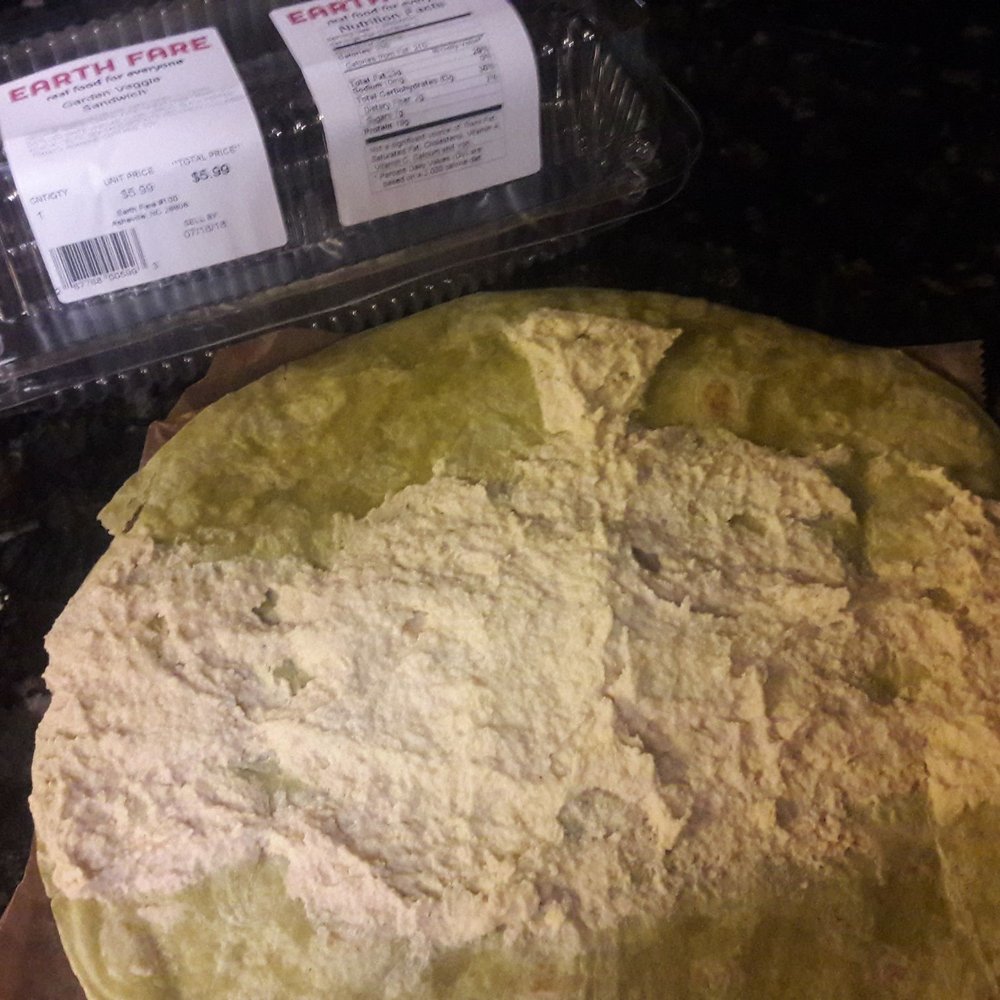 Earth Fare - My supposed to be hummus with veggie wrap.. drive home to open up this surprise. Thanks staff - Health Markets Near Me - Asheville, North Carolina Earth Fare - My supposed to be hummus with veggie wrap.. drive home to open up this surprise. Thanks staff - Health Markets Near Me - Asheville, North Carolina