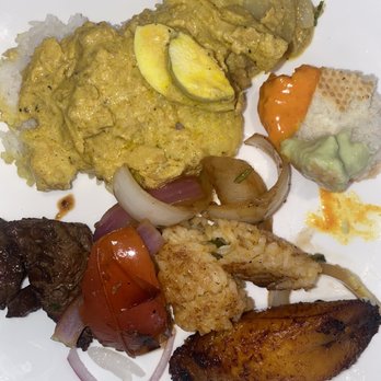 El Rocoto - This is a take out order I served on my plate at home. El rocotto has much better presentation. Ají de gallina and taku style lomo saltado. - Peruvian Near Me - Gardena, California El Rocoto - This is a take out order I served on my plate at home. El rocotto has much better presentation. Ají de gallina and taku style lomo saltado. - Peruvian Near Me - Gardena, California