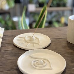 B Collective - Handmade ceramic evil eye incense holders