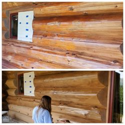 Joshua Christensen Painting - More Log refinishing.