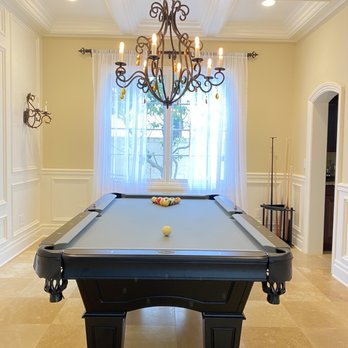 Triangle Billiards & Bar Stools - 7ft Midnight with steel grey felt - Pool & Billiards Near Me - Tustin, California