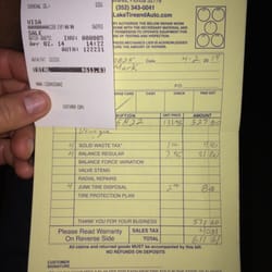 Lake Tire & Auto - That feel good $611.61 :-)