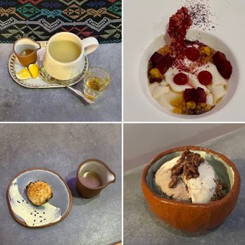 Kaya - Sama Sama Preset Wave 5 - Ginger Drink, Beets and Silken Tofu, Mini Pastry with Caramel, and Sampaguita Ice Cream - Filipino Near Me - Orlando, Florida