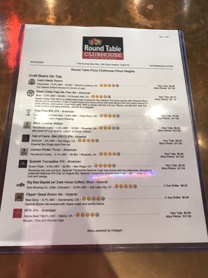 Menu photo 6 Round Table Pizza Citrus Heights, CA