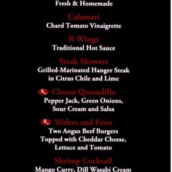 R Bar - Appetizers. Happy Hour Priced All Day Everyday!