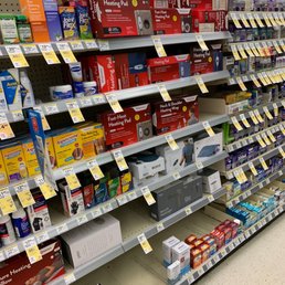 the shelves of a grocery store