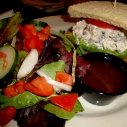 Chicken Salad sandwich and side salad Chicken Salad sandwich and side salad