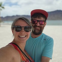 Cattail Cove State Park - Us at the cattail cove state park beach