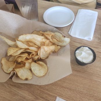 Paw-Paw's Catfish House - Russet Chips and Green Chile Dip - Seafood Near Me - Bastrop, Texas