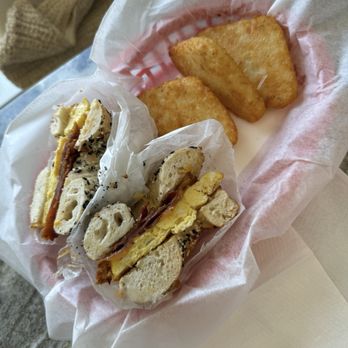 The Cleveland Bagel Cafe Kent - Bac, Egg & Cheese on everything with Side of Hash Browns - Bagels Near Me - Kent, Ohio The Cleveland Bagel Cafe Kent - Bac, Egg & Cheese on everything with Side of Hash Browns - Bagels Near Me - Kent, Ohio