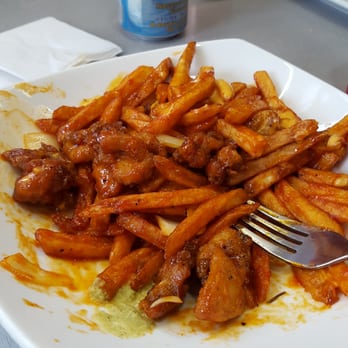 Mushkaki's - Mushkaki fries, had a pretty good hot sauce - African Near Me - Toronto, Ontario