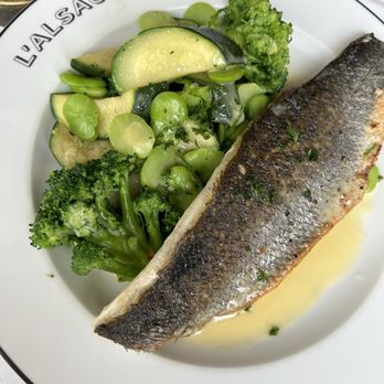 Maison de L'Alsace - Sea bass - French Near Me - Paris, 75 Maison de L'Alsace - Sea bass - French Near Me - Paris, 75