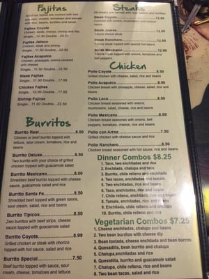 Menu photo 3 El Coyote #2 Huntsville, AL