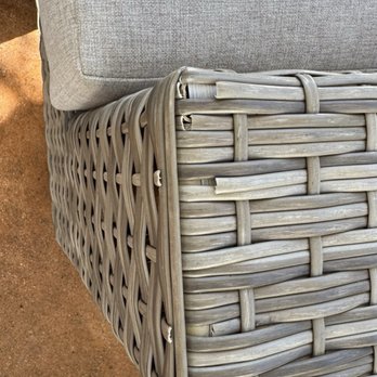 West Elm - Damaged and cracked rattan - Furniture Stores Near Me - Pasadena, California