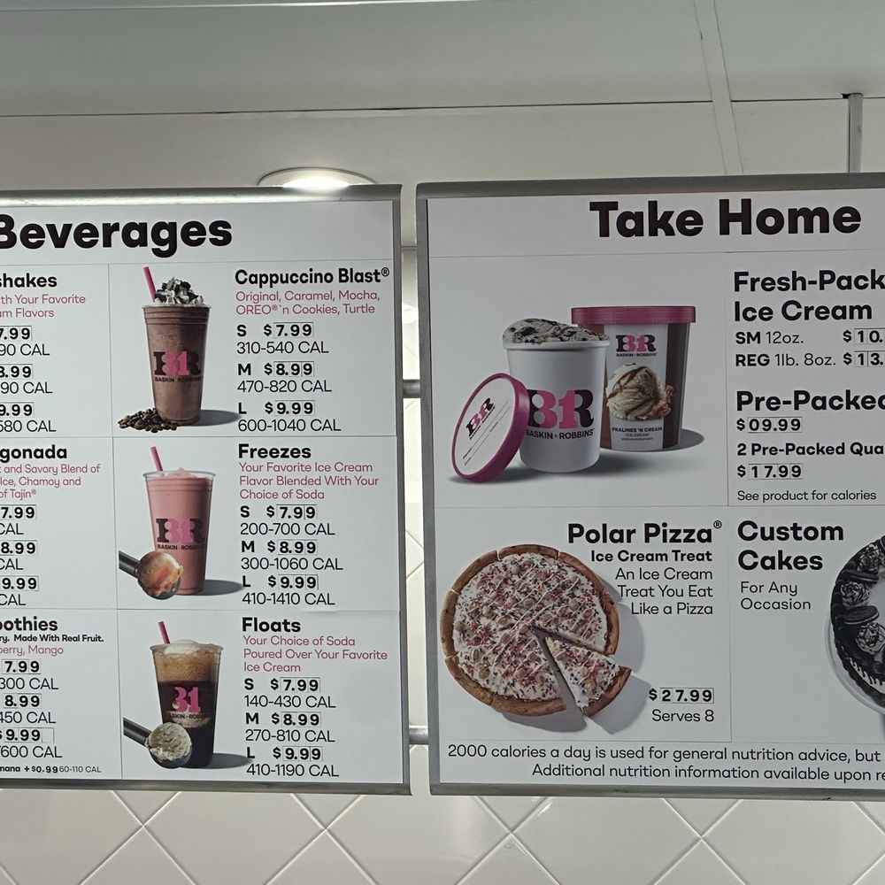 Baskin Robbins - Menu - Ice Cream & Frozen Yogurt Near Me - Santee, California Baskin Robbins - Menu - Ice Cream & Frozen Yogurt Near Me - Santee, California