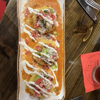 Carmelita's Kitchen + Tequila - I L Sweet corn tamale cakes. Talk about Yum - Mexican Near Me - Cypress, Texas Carmelita's Kitchen + Tequila - I L Sweet corn tamale cakes. Talk about Yum - Mexican Near Me - Cypress, Texas