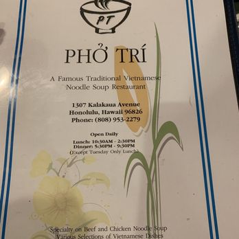 Pho Tri Vietnamese Restaurant - Good place!! - Vietnamese Near Me - Honolulu, Hawaii Pho Tri Vietnamese Restaurant - Good place!! - Vietnamese Near Me - Honolulu, Hawaii