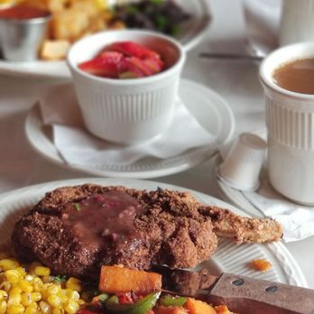 Wildfire - Pecan Encrusted Chop, Western Omlett - American Near Me - Georgetown, Texas Wildfire - Pecan Encrusted Chop, Western Omlett - American Near Me - Georgetown, Texas