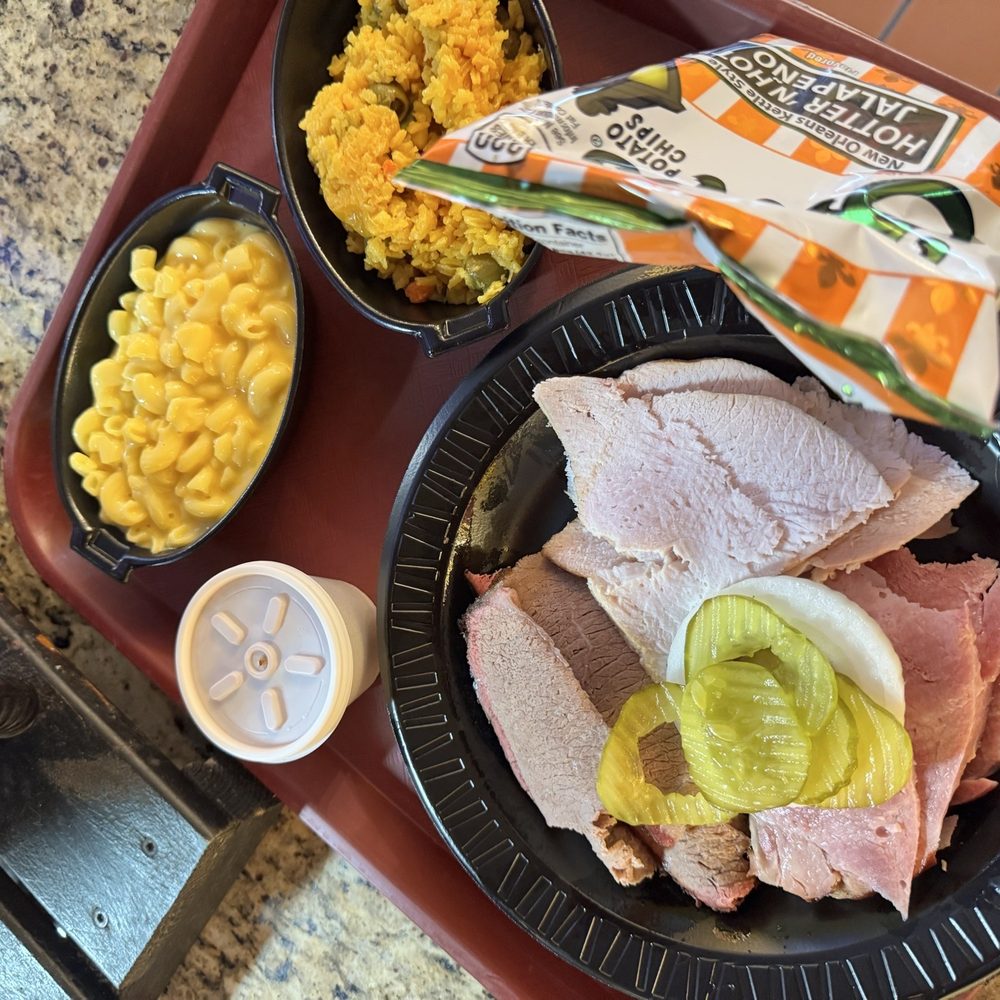 3 meat Mac and cheese and Spanish rice 3 meat Mac and cheese and Spanish rice