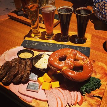 Bavarian Bierhaus - Meat and cheese platter appetizer + a flght.  Delicious! - German Near Me - Glendale, Wisconsin