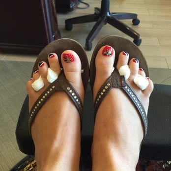 Bella Nails & Spa - Patriotic toes! - Nail Salons Near Me - Brea, California