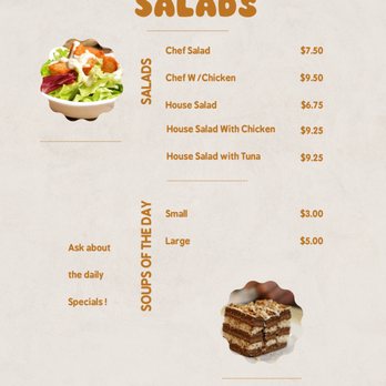 Sweets and Eats Cafe - a menu for salads - Desserts Near Me - Reading, Pennsylvania Sweets and Eats Cafe - a menu for salads - Desserts Near Me - Reading, Pennsylvania