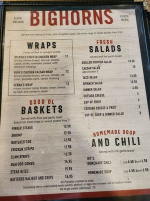 Menu photo 4 Bighorns Restaurant Elgin, OR Menu photo 4 Bighorns Restaurant Elgin, OR