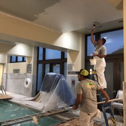 CW Painting - Pool area at Marriott Hotel in Seattle