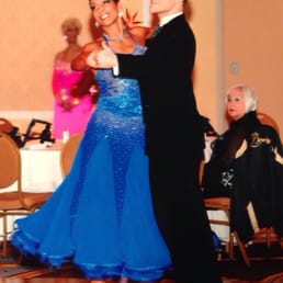 Dancing at a national competition with my instructor Dancing at a national competition with my instructor