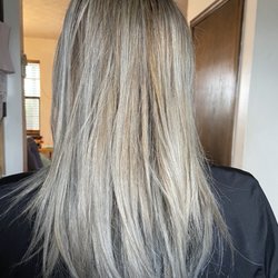 Jacob K Hair - My hair after Baylee overtoned it blue. This is after washing out the tone even more.....11 hours and $300 later!