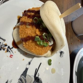 Menya Muso - POTATO CROQUETTE STEAMED BAO (1 PC) - Ramen Near Me - Issaquah, Washington Menya Muso - POTATO CROQUETTE STEAMED BAO (1 PC) - Ramen Near Me - Issaquah, Washington