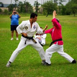 Kim Soo Karate - Outdoor training at Memorial Park.