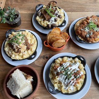 The Mac Bar - a variety of dishes of food - Comfort Food Near Me - Boston, Massachusetts