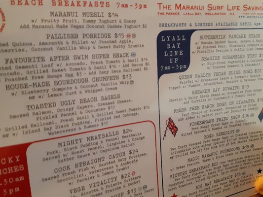 Menu photo 2 Maranui Cafe Wellington, WGN Menu photo 2 Maranui Cafe Wellington, WGN