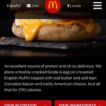 McDonald's - Just because I do my research...an egg mcmuffin does in fact have cheese and Canadian bacon on it. - Fast Food Near Me - Clarksville, Tennessee McDonald's - Just because I do my research...an egg mcmuffin does in fact have cheese and Canadian bacon on it. - Fast Food Near Me - Clarksville, Tennessee