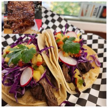 Sabor a Rancho - a plate of tacos with meat and vegetables - Food Trucks Near Me - Novato, California Sabor a Rancho - a plate of tacos with meat and vegetables - Food Trucks Near Me - Novato, California
