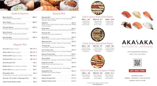 Menu photo 1 Akasaka Fort Lee, NJ