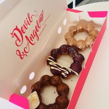 Devil & Angel Desserts - Maple Glaze,,Chocolate Sprinkle S'more, Ube Sprinkle - Bubble Tea Near Me - Vallejo, California