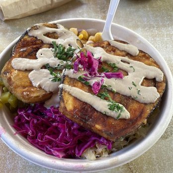 Soom Soom - Salad Bowl Sabich with Eggplant Hummus Bowl with Cauliflower - Falafel Near Me - New York, New York Soom Soom - Salad Bowl Sabich with Eggplant Hummus Bowl with Cauliflower - Falafel Near Me - New York, New York