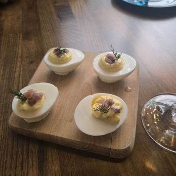 Christiane’s - Happy hour deviled eggs - Wine Bars Near Me - St. Petersburg, Florida Christiane’s - Happy hour deviled eggs - Wine Bars Near Me - St. Petersburg, Florida